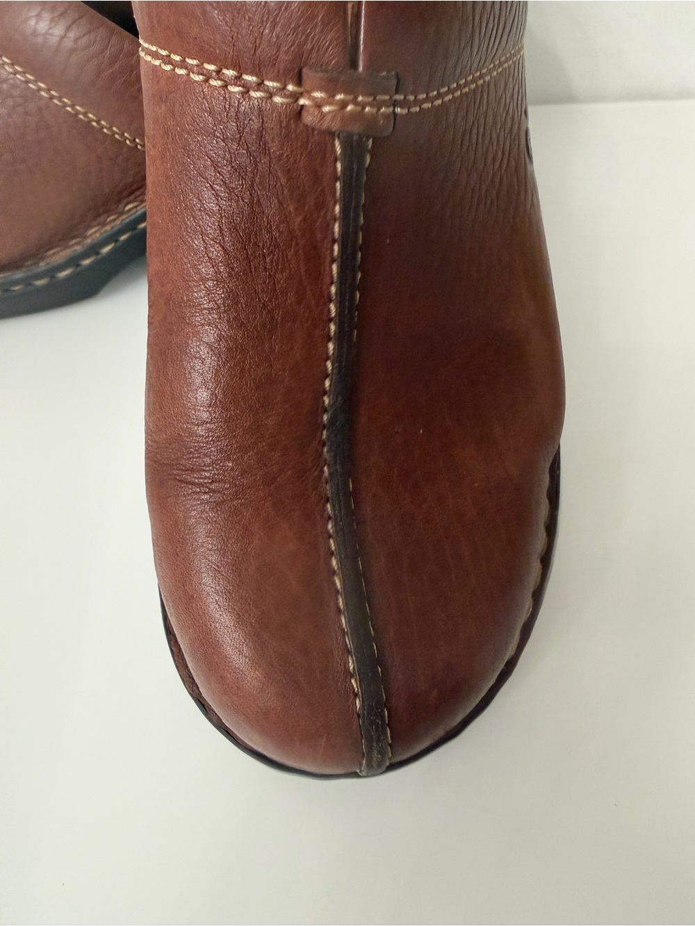 Born Brown Leather Slip-On Clog Size 9 - Picture 8 of 14